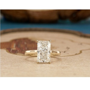 แหวนเพชรเดี่ยวทอง 14K เพาะเลี้ยงในห้องปฏิบัติการสำหรับผู้หญิง แหวนหมั้นแบบคลาสสิก แหวนเพชรเม็ดเดี่ยว เครื่องประดับชั้นดี ของขวัญแต่งงาน - Product Image 1