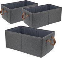 Grande boîte de rangement pliable en lin pour vêtements, jouets et organisation de placard de chambre