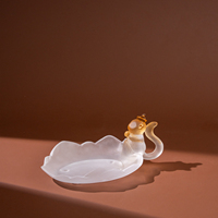 Sous-verre en cristal motif chat mignon, assiette à dessert et à collation, décoration d'intérieur tendance en cristal, cadeau