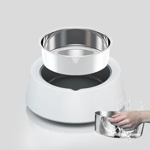 Custom Classic LCD Display Smart Weighing Automatic Pet Feeder Dog/Cat Food Bowl Made Of Stainless Steel And ABS Material