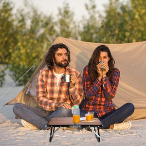 Bán buôn ra cửa nhỏ bằng gỗ cắm trại nhôm di động ngoài trời gấp Dã Ngoại bảng - Product Image 5