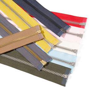 Tùy Chỉnh Màu Đen Nickel Kim Loại Dây Kéo 2-Cách Zip Cho Áo Khoác Vải Sáng Bạc Răng #3/#5/#8/#10 Kích Thước Kim Loại Dây Kéo Thanh Trượt - Product Image 2