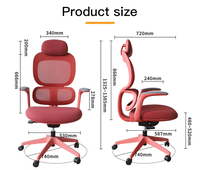 Meilleure chaise de bureau ergonomique en maille pour les maux de dos Chaise de bureau pivotante haute performance pour ordinateur avec design moderne