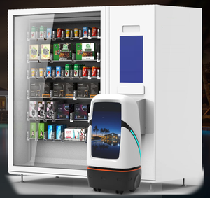 Robot de livraison autonome pour hôtels <span class=keywords><strong>ROCKIT</strong></span> avec intégration d'ascenseur, cabine de distribution intelligente et écran publicitaire de 24 pouces - Product Image 2