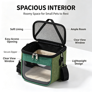 Sac de transport portable et respirant pour animaux de compagnie avec fenêtre transparente, idéal pour les sugar gliders, hamsters, écureuils, hérissons, cochons <span class=keywords><strong>d</strong></span>'<span class=keywords><strong>Inde</strong></span> - Product Image 3