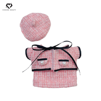 Ensemble béret rose, mini sac et accessoires style costume d'ours ancien, cadeau mignon et amusant pour fille, en polyester, marque Chasingbeauty