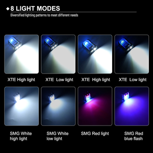 New Keychain <b>LED</b> <b>Flashlight</b> Outdoor Dual-Source Strong Mini Cap Clip Light Self-Defense Work Red Blue Warning Light - Product Image 4