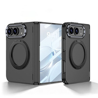Étui à couverture intégrale avec charnière magnétique rotative à 360 degrés et protection d'écran intégrée pour iPhone 18 Fold
