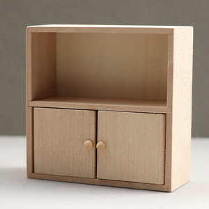 Meubles miniatures en bois pour maison de poupée, armoire de rangement à plusieurs niveaux à l'échelle 1:12 pour accessoires de maison de poupée - Product Image 3