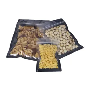 Transparent flat bottom zipper bag dried fruit nuts melon seeds tea bag special for food bags