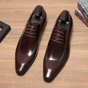 Nouvelles Chaussures pour Hommes Grande Taille, Derby en Cuir de Vachette Fait Main à Semelle Italienne Façon Norwegian Welt, Chaussures Décontractées en Cuir pour Gentleman - Product Image 6