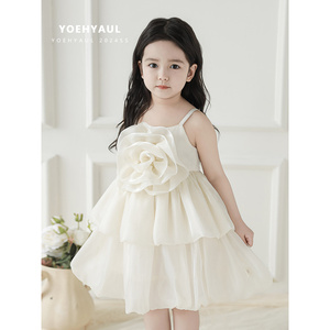 YOEHYAUL LX0285 Grand 3D Coton Doublé Fille Enfant Pageant Robe De Soirée Élégant Enfant Strapper Princesse Robe Âge 8 - Product Image 1
