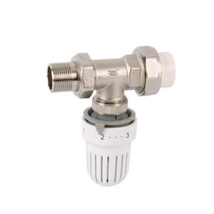 <b>Thermostatic</b> <b>Control</b> Valve Brass Nickel Plated Straight Through Internal Thread For Water Temperature Regulation - Product Image 3