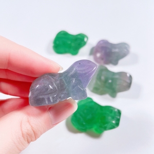 Pierre naturelle sculptée à <span class=keywords><strong>la</strong></span> main 1 pouce en <span class=keywords><strong>fluorite</strong></span> cristal, frocs pour décoration, prix bas, 1 pièce - Product Image 5