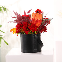Boîtes de rangement et de présentation rondes en cuir Tondo pour fleurs, emballage cadeau, mariage, fête, décoration intérieure, boîtes pour fleuristes, arrangements floraux