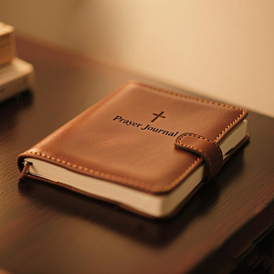 Carnet de Prières et de Gratitude Personnalisé, Journal <span class=keywords><strong>Quotidien</strong></span> en Cuir avec Versets Bibliques, Journal Inspirant et Dévotionnel - Product Image 3