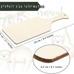 Mini planche à découper en bois avec poignée, bloc de découpe rectangulaire en bois pour la cuisine, le service et la décoration DIY - Product Image 2