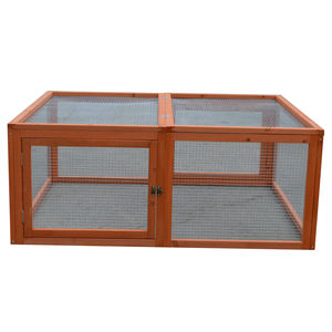 Açık kapalı küçük hayvan kafesi ahşap tavuk Coop Run kafes ile galvanizli tel örgü - Product Image 2