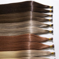 Extensions de cheveux naturels bruts pré-collées à la kératine italienne, 100 % cheveux humains russes Remy