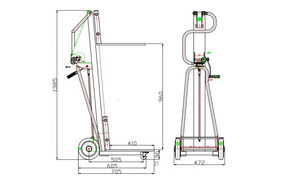 Capacidad de alta calidad 120 Kg Robusto Manual Mini apilador Cabrestante Apilador Manual Carretilla elevadora manual - Product Image 6