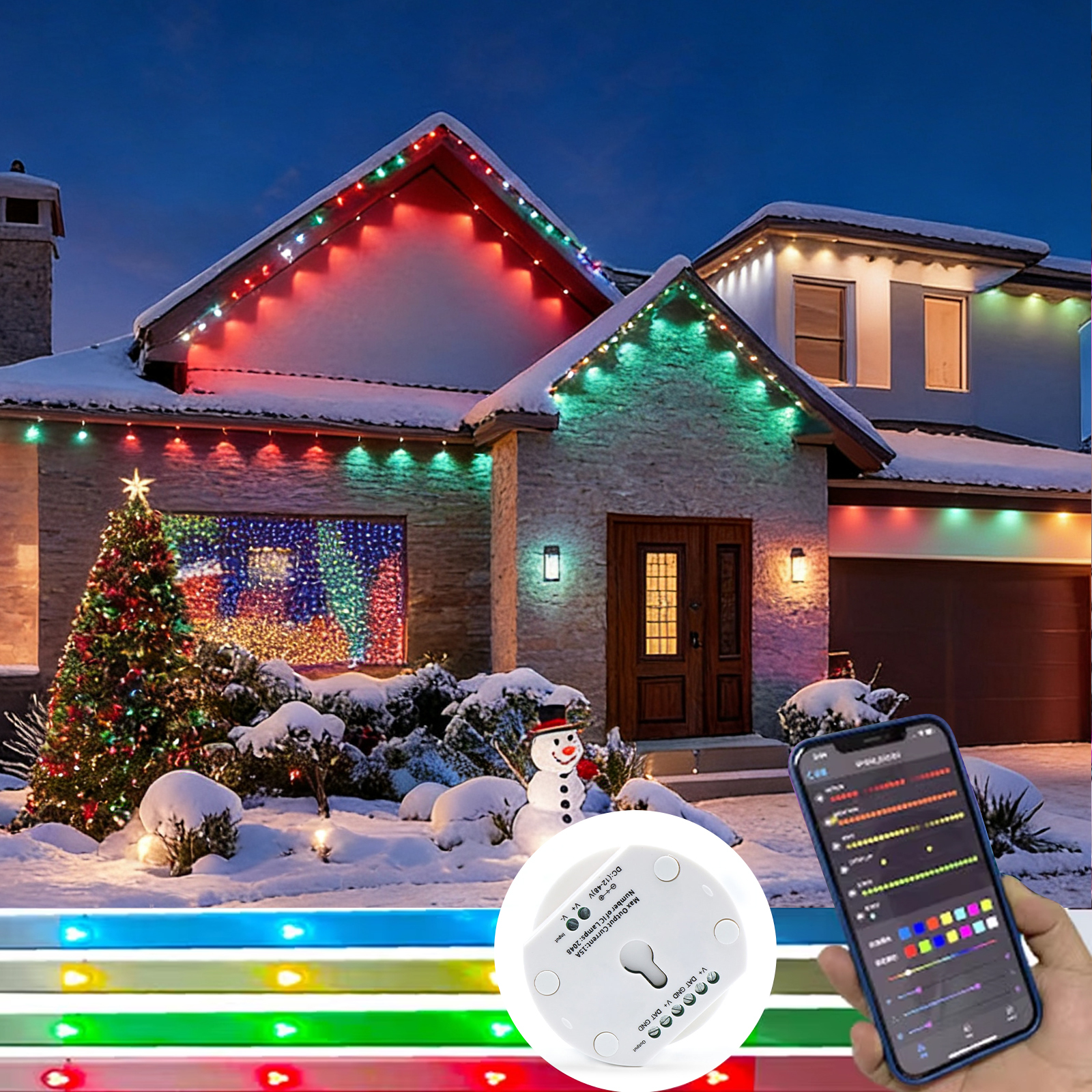 Permanent Christmas Track Light 30mm RGBW UCS2904 Ceiling LED Pixel Light Outdoor Waterproof Pixel Led Point Light Source