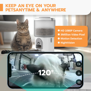 Wifi video app điều khiển thức ăn vật nuôi Dispenser Pet nước uống đài phun nước Thức ăn cho chó bát thông minh tự động mèo Pet Feeder với máy ảnh - Product Image 6