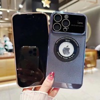 Coque de téléphone magnétique sans fil avec logo électroplaqué pour iPhone 17 16 15 14 13 12 Pro Max