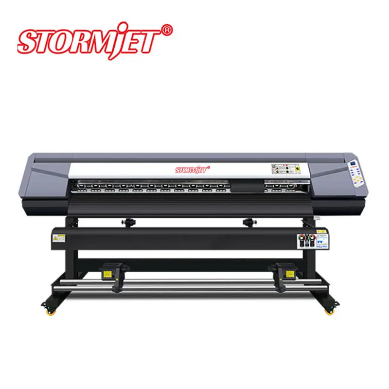 Stormjet impressora de formato de largura, 1.8m, impressora flex, máquina de impressão de vinil, plotter, 3200dpi, fabricação