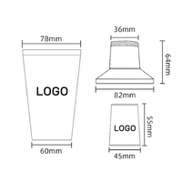 En gros, Gobelet mélangeur jetable en plastique avec graduation pour Bubble Tea, boissons au citron et cocktails, pour bars, clubs et vente à emporter