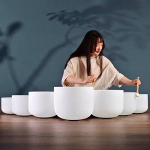 Ensemble De bols à <span class=keywords><strong>Quartz</strong></span> De guérison sonore, 7 chakras, méditation, <span class=keywords><strong>Quartz</strong></span> givré, <span class=keywords><strong>Cristal</strong></span>, Bol chantant, Bol De <span class=keywords><strong>Cristal</strong></span> - Product Image 5