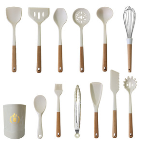 Ensemble de 13 ustensiles de cuisine, spatules et cuillères, outils de cuisine en silicone antiadhésif, ensemble d'ustensiles de cuisine - Product Image 1