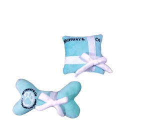 Borse personalizzate a forma di nave a goccia giocattoli per cani scatola di regali di compleanno per animali domestici peluche di lusso simpatico cucciolo di design che mastica giocattolo cigolante - Product Image 2