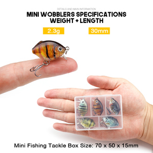 VTAVTA 5 Cái Walleye Fishing Flat Squarebill <span class=keywords><strong>Crappie</strong></span> Crankbait Minnow 30 Mét 2.3 Gam Mini Nhật Bản Crank Bait Fishing Lures Set - Product Image 2