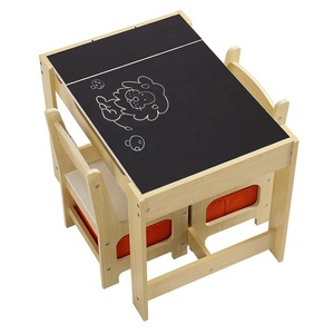 Tavolo per <span class=keywords><strong>bambini</strong></span> e sedia Set tavolo a doppio lato con scatola di immagazzinaggio in <span class=keywords><strong>legno</strong></span> per <span class=keywords><strong>bambini</strong></span> attività scrivania vivaio mobili - Product Image 1