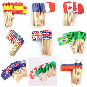 2025 Hot Sale HYWD Stuzzicadenti in Legno Ecologici Monouso per Feste di <span class=keywords><strong>Compleanno</strong></span> con Bandiera e Logo Personalizzato Certificati ISO9001/BRC - Product Image 2