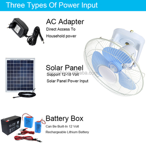 Ventilateur orbital solaire 12V DC pour appareils électroménagers 2023, moteur DC, 16 pouces, 18 pouces, ventilateur de plafond électrique AC/DC avec télécommande - Product Image 3