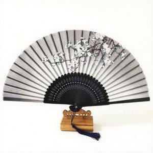 Handmade 21cm Chinese Wooden Silk <b>Fans</b> Eco-Friendly Portable Bamboo <b>Hand</b> <b>Fans</b> for Women Summer Cartoon Flower Angel Advertising - Product Image 1