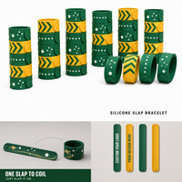 Nouveaux bracelets de sport personnalisés en acier inoxydable et PVC, étanches, écologiques, à clipser, en métal réfléchissant
