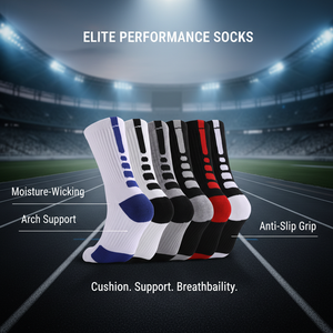 <span class=keywords><strong>Calcetines</strong></span> Deportivos de Élite de Secado Rápido para Hombre para Baloncesto Correr <span class=keywords><strong>Ciclismo</strong></span> y Actividades al Aire Libre con Logotipo Personalizado Talla Juvenil Temporada de Otoño Digital - Product Image 1