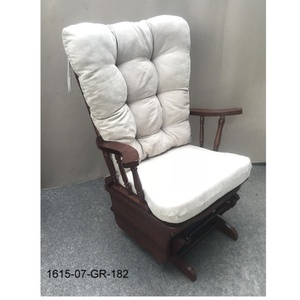 Fauteuil à bascule confortable en bois massif avec repose-pieds et chaise de salon moderne pour la maison, le bureau ou l'appartement - Product Image 2