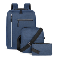Ensemble de sacs pour ordinateur en tissu Oxford imperméable - Sac à dos élégant à double bretelle grande capacité idéal pour les voyages