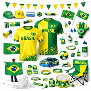 Sac de fan de football personnalisé, écharpe personnalisée, t-shirt de football, bandana, manchon de compression, bracelet, drapeau, cadeaux souvenirs pour fans - Product Image 2