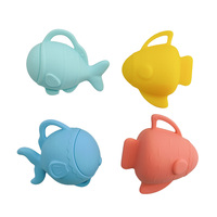 Ensemble de jeu de pêche Montessori en silicone |   Jouets de bain pour développer la motricité fine des tout-petits, jeu aquatique amusant et durable pour la baignoire, la piscine et la plage
