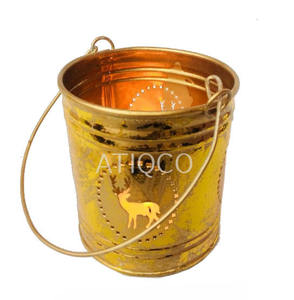 Geometric Etched Iron <b>Tea</b> Light Votive Holder Round Metal <b>Party</b> <b>Decoration</b> - Product Image 4