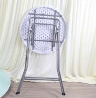 Table de cocktail de barre de tréteau de HDPE légère Offre Spéciale cadre extérieur durable en métal avec le design moderne pour des fêtes d'événement