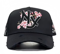 Expédition Rapide 31 Casquettes Junior en Daim à 5 Panneaux Personnalisées Originales Brodé Casquettes de Baseball Broderie Personnalisée Casquette Noire NFC