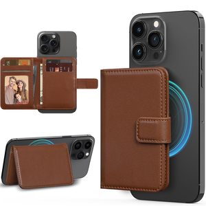 N52 imanes Cartera desmontable Compatible Business cuero Carteira masculina con espejo ventana tarjetero <span class=keywords><strong>Billeteras</strong></span> - Product Image 1