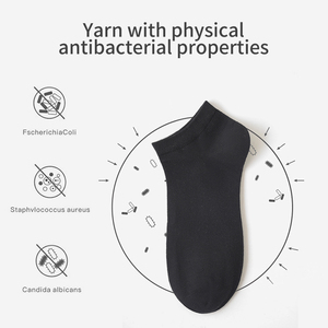 جوارب Minghui كاجوال رجالية بدون كاحل من القطن المسامي بحلقات سميكة وأساور بيضاء قابلة للتخصيص - Product Image 3