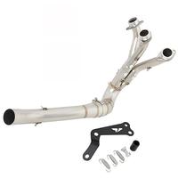 Silencieux d'échappement 60 mm pour moto, système d'échappement modifié, silencieux avant et tube de liaison intermédiaire pour FZ-09 MT-09 2014-2020