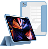 Étui de tablette en cuir avec clavier magnétique résistant aux chocs, fonction veille/réveil pour iPad Pro/Air 11/13 10e/11e génération